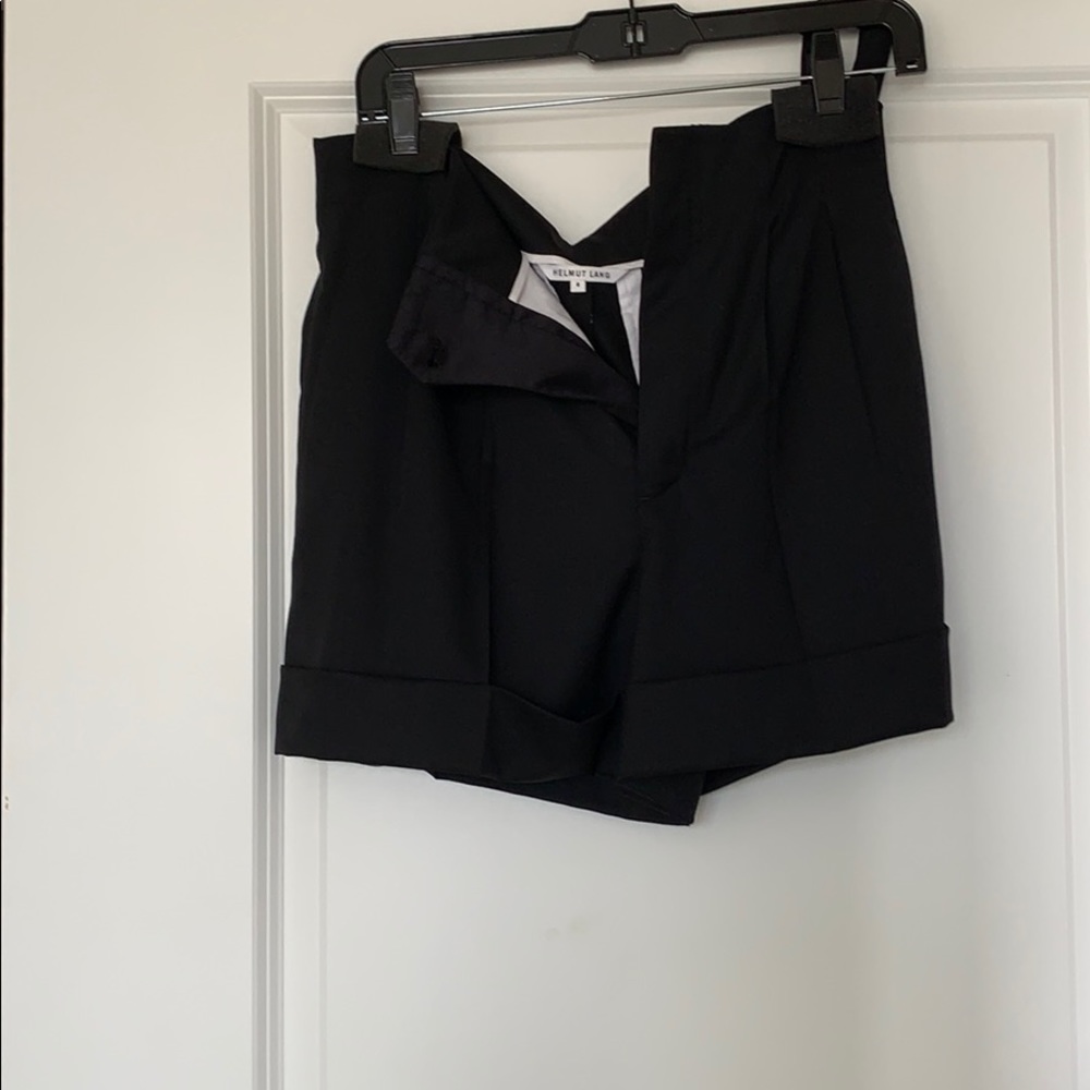 Helmut Lang Black Pleated Skort with Belt Detail - Picture 4 of 5